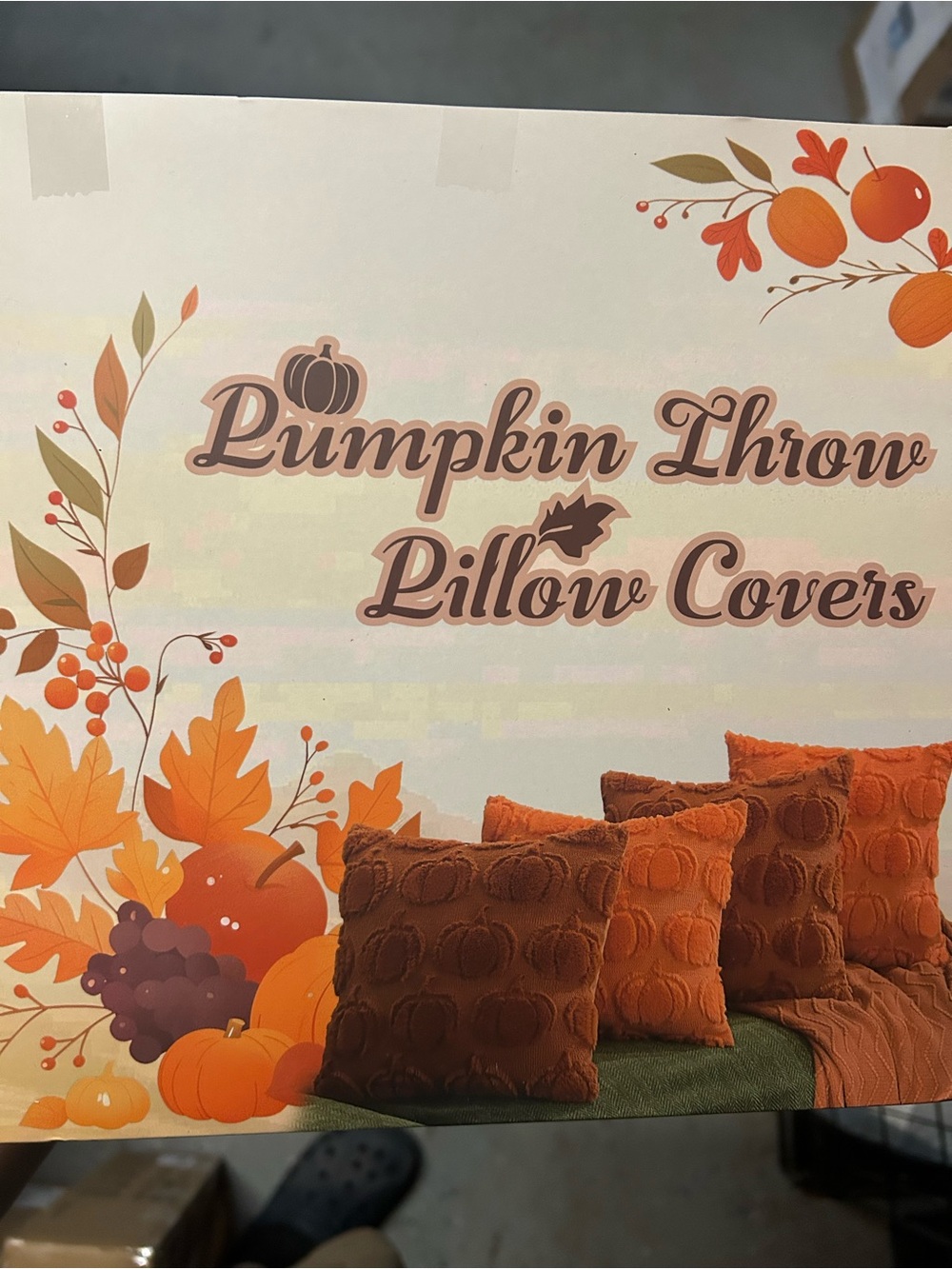 Pumpkin Throw Pillow Covers - Orange